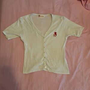 white my melody button-up shirta white button-up shirt with the most adorable
